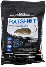 iO Ratshot Blue Rat Mouse Rodent Bait Blocks 250gm