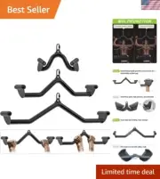 LAT Pull Down Bars Cable Machine Attachment Heavy Duty Steel Tubing Structure...