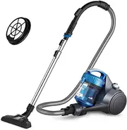 [EUREKA] Bagless Canister Vacuum Cleaner, Lightweight Vac for Carpets and Hard Floors, w/Filter, Blue, Whirlwind NEN110B