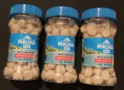 Lot of 3 JARS Mauna Loa Macadamias Dry Roasted with Sea Salt 6 oz = 18 oz nuts