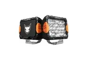 LIGHTFOX 9" Osram LED Driving Lights Black Rectangle Spot DRL Offroad Truck 4x4