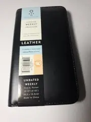Franklin 365 Undated Weekly Planner Organizer Black Leather 4.5”x7.5”