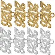 [Minkissy] 20pcs 2026 Graduation Cap Charms Alloy Embellishments for DIY Crafts Electroplated Pendant for Jewelry Making Lightweight Durable Design
