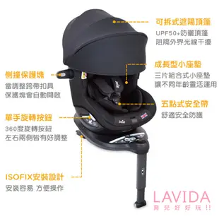 【Joie】 i-Spin 360 0-4歲全方位汽座全罩款 Joie安全座椅 奇哥汽座 （LAVIDA官方直營）