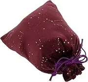 HOLIDYOYO Nordic Design Soft Flocking Drawstring Bag Card Storage Travel Pouch Jewelry Pouch Portable Starlit Sky Pattern