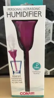 PERSONAL ULTRASONIC HUMIDIFIER NEW By CONAIR (PINK) 2 HOUR RUNTIME