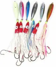 Inchiku Fishing Lures with Jig and Octopus Snapper King Pack of 6 100g