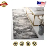 Chic Retro Runner Rug 2'3" x 9' Grey & Ivory - Perfect for High Traffic Areas