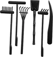 INOOMP 6pc Mini Zen Garden Rakes Set Smoothing Rake Tools for Meditation Decoration