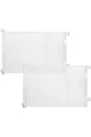 dearlomum 2 Pack Retractable Baby Gate,Mesh Baby Gate or Mesh Dog Gate33x55white