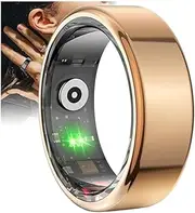 Health Fitness Ring for Women Men, Smart Ring, IP68 Waterproof Fitness Tracker,Pedometer Step Calories Counter, Smart Ring Fitness Tracker Gold #9