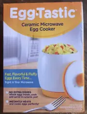 NEW Egg-Tastic Ceramic Microwave Egg Cooker and Poacher for Fast, Fluffy Eggs