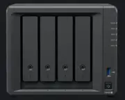 Synology DiskStation 4 Bay Diskless Intel Celeron 4 Core NAS SMB 2GB RAM Black