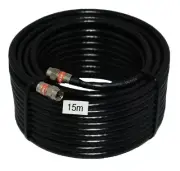 15m RG6 Quad Shield F-Type Coax Cable Digital TV Foxtel Telstra Optus NBN HFC