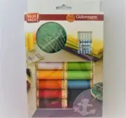 Gutermann Sew-All Thread 10 spools + 30 hand sewing needles + 5 machine needles