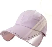[Générique] UV Protection Hat, Wide Brim Outdoor Visor, Sun Shield Headwear, Quick Dry Breathable Material, Ideal for Sports, Golfing, Running, Hiking, Beach, Summer Outings, Multicoloured, Pink