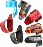 Kisangel 7Pcs Guitar Finger Picks Set Comfortable Plastic Thumb and Finger Protectors for Acoustic Guitars Banjos and String Instruments for Beginners and Lovers