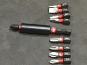 Milwaukee ShockWave 10 PC Assorted 1 Inch Screw Bits w/Bit Holder ,Impact Rated