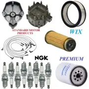Tune Up Kit Air Oil Fuel Filters Cap Wire Spark Plugs For GMC JIMMY V8 5.0L 1986