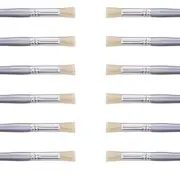 12x Jasart Hangsell Hog Bristle Stencil Sz 0 Art/Craft Paint Brush Short/Stubby