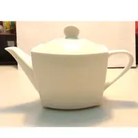 在飛比找蝦皮購物優惠-Luzerne白色簡約風骨瓷茶壺 方形茶壺