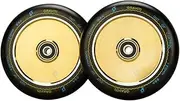 Graviti 1 Pair Pro Stunt Scooter Wheel 120mm Hollow Wheels with Abec 9 Bearings for MGP/Razor/Lucky/Envy/Vokul Scooter (2pcs) (Black PU Gold Core).