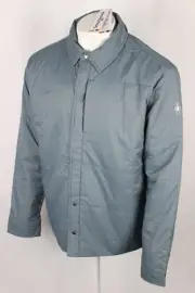 Smartwool Men's Smartloft Shirt Jacket Snap Button Active XXL Pewter Blue Merino