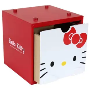 HELLO KITTY 凱蒂貓 疊疊樂積木盒 收納盒 置物盒 桌上盒 單抽盒 抽屜盒 小物盒