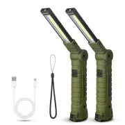 LED Worklight Flashlight, COB Rechargeable Work Lights with Magnetic Base 360...