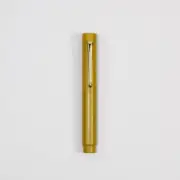 Eboya Tan-Pen Ebonite 14K Fountain Pen Yellow M Nib NEW