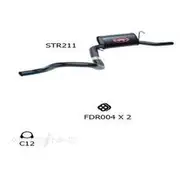 Redback Sports Pipes to suit Ford Falcon Ea-Au Sedan 2 1/2" Rear Ass - STR211
