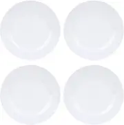 Melamine Dinner Plates, 4pcs 9 Inch Round Salad Plates Lightweight Round Plates Set Meal Plate for Meals Appetizers Dessert Salad Fruit