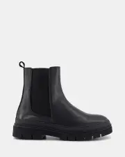 Shelly Shen Truce/Black Leather Womens Boots 39