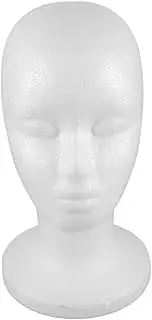 Beaupretty Head Model Props Model Head with Shoulders Hair Mannequin Head Hat Mannequin Display Heads for Hats Mannequin Head with Stand Head for Wigs Head Mannequin White Foam