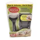 As Seen On TV Miracle Peeler 2-in-1 Dual Blade Julienne Slicer Vegetable Peeler
