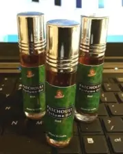Kamini Roll-On Perfume Oil ''Patchouli'' Natural Perfume Fragrance 3 Bottles 8ml