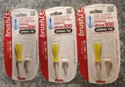 3 Pack Brush T from Bonfit Spring Tee - 3 1/8 + Par 3 Tee - Yellow - BRAND NEW