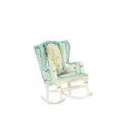 Rocking Chair white Miniatures Dollhouse Nursery 1/2 inch Scale JBS1645w