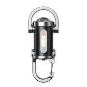 Multifunctional Mini LED Keychain Flashlight with UV Light USB Rechargeable Waterproof LED Keyring Practical Inspection
