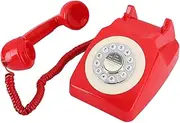 Retro Vintage Antique Telephone Hand‑ Landline Phone with Environmental-Friendly ABS Material for Home Office Decoration, Classic Desk Telephone for Artistic Vibes
