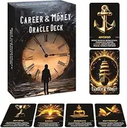 ZHQGYN Manifest Success Career and Money Oracle Deck of Black and Gold Money Moves Oracle Cards(3.42“ × 4.72")
