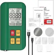 zolyet High Precise Thickn Gauge Digital Automobile Film Thickn Meter Car Paint Coating Thickn Tester with Multi-point and Zeroing Calibration Function Multicolor