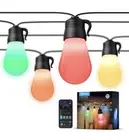 Govee Smart Outdoor String Lights W/ 8 Dimmable RGBIC LED Bulbs, 24ft H7029