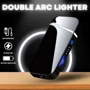 Electric Cigarette Lighter Rechargeable USB Dual Arc Plasma Flameless Windproof