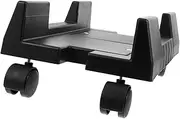 HOODANCOS Movable Computer Tower Stand with Wheels CPU Holder Bracket for Easy Mobility Plastic Design for Elevating Mainframe Off Floors and Carpets