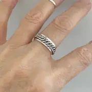 Sterling Silver Unisex Celtic Design Spinner Ring, Wedding Band, Silver Rings