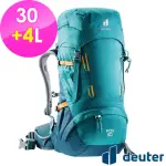 【DEUTER】FOX 30+4L拔熱式背包(3611121湖藍/藍/登山健行包/休閒旅遊包/青少年適用)