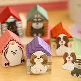 在飛比找遠傳friDay購物優惠-【PS Mall】韓版文具DIY立體紙箱小狗房子小巧留言便條