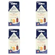 4x Glade 16.8ml Home Aromatherapy Cool Mist Diffuser Refill Orange And Neroli