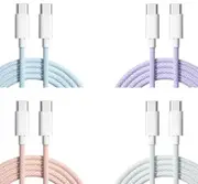 1M 2M 3M Fast Charge USB-C to USB-C Charger Cord & Data Sync Cable For iPhone Charging